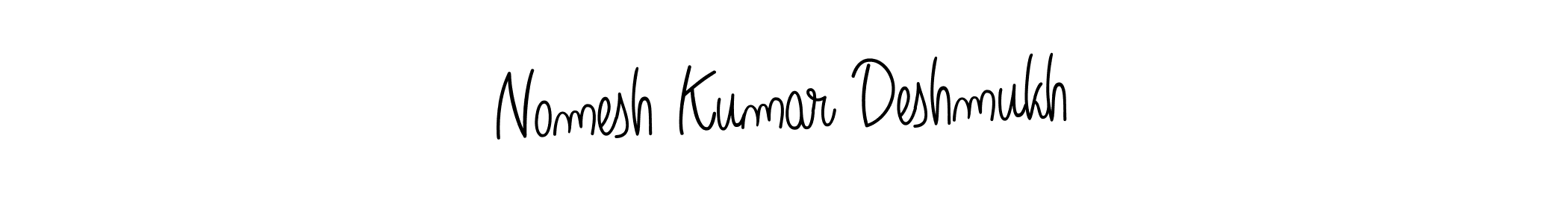 How to make Nomesh Kumar Deshmukh name signature. Use Angelique-Rose-font-FFP style for creating short signs online. This is the latest handwritten sign. Nomesh Kumar Deshmukh signature style 5 images and pictures png
