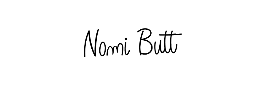 Use a signature maker to create a handwritten signature online. With this signature software, you can design (Angelique-Rose-font-FFP) your own signature for name Nomi Butt. Nomi Butt signature style 5 images and pictures png
