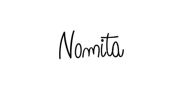 How to make Nomita name signature. Use Angelique-Rose-font-FFP style for creating short signs online. This is the latest handwritten sign. Nomita signature style 5 images and pictures png