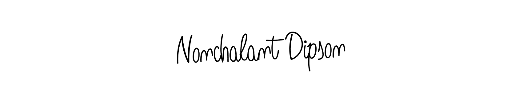 How to Draw Nonchalant Dipson signature style? Angelique-Rose-font-FFP is a latest design signature styles for name Nonchalant Dipson. Nonchalant Dipson signature style 5 images and pictures png