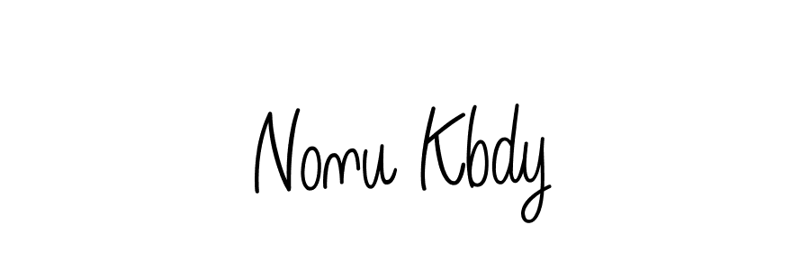 How to make Nonu Kbdy name signature. Use Angelique-Rose-font-FFP style for creating short signs online. This is the latest handwritten sign. Nonu Kbdy signature style 5 images and pictures png