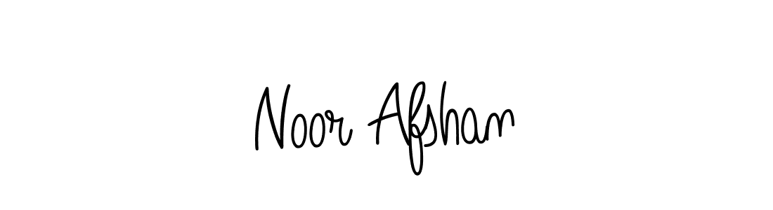 You should practise on your own different ways (Angelique-Rose-font-FFP) to write your name (Noor Afshan) in signature. don't let someone else do it for you. Noor Afshan signature style 5 images and pictures png