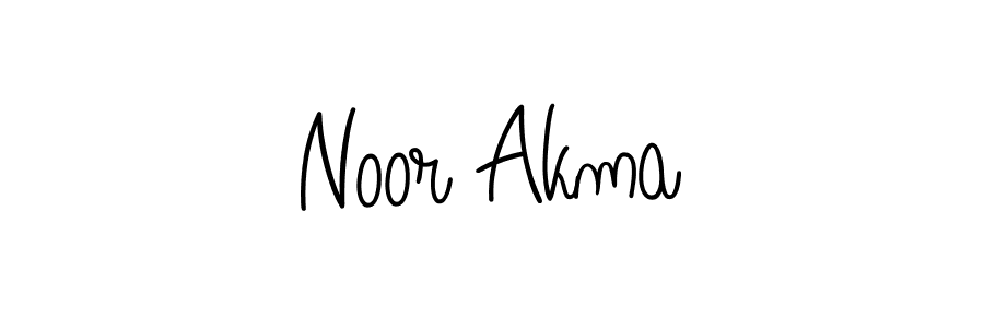 Create a beautiful signature design for name Noor Akma. With this signature (Angelique-Rose-font-FFP) fonts, you can make a handwritten signature for free. Noor Akma signature style 5 images and pictures png