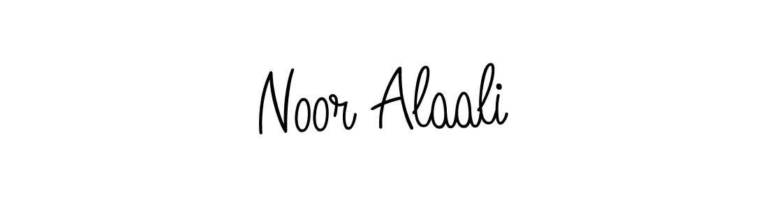 You should practise on your own different ways (Angelique-Rose-font-FFP) to write your name (Noor Alaali) in signature. don't let someone else do it for you. Noor Alaali signature style 5 images and pictures png