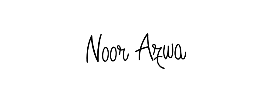 Use a signature maker to create a handwritten signature online. With this signature software, you can design (Angelique-Rose-font-FFP) your own signature for name Noor Azwa. Noor Azwa signature style 5 images and pictures png