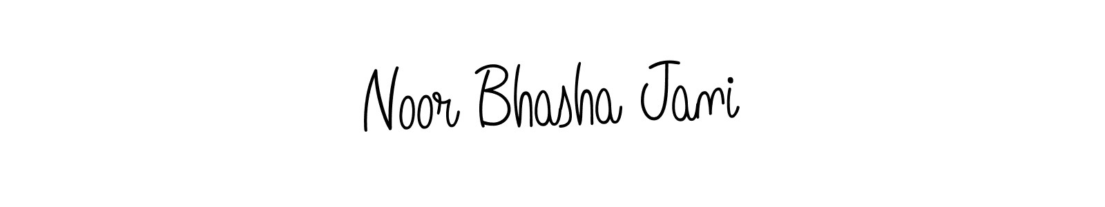 How to make Noor Bhasha Jani name signature. Use Angelique-Rose-font-FFP style for creating short signs online. This is the latest handwritten sign. Noor Bhasha Jani signature style 5 images and pictures png