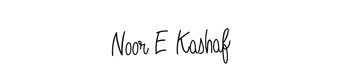 You should practise on your own different ways (Angelique-Rose-font-FFP) to write your name (Noor E Kashaf) in signature. don't let someone else do it for you. Noor E Kashaf signature style 5 images and pictures png