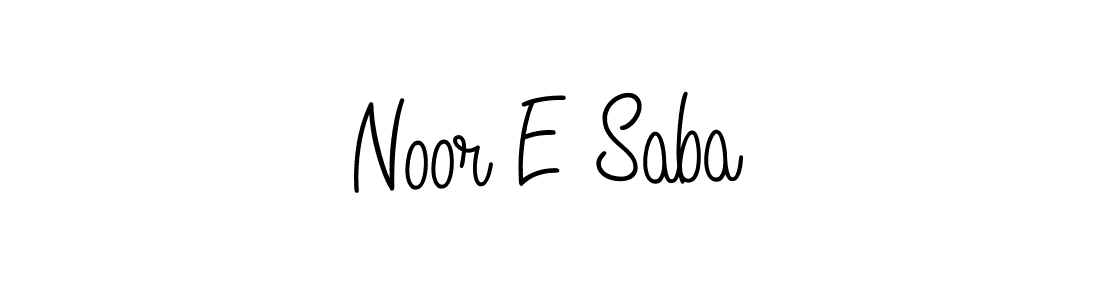 Noor E Saba stylish signature style. Best Handwritten Sign (Angelique-Rose-font-FFP) for my name. Handwritten Signature Collection Ideas for my name Noor E Saba. Noor E Saba signature style 5 images and pictures png