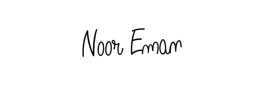 Use a signature maker to create a handwritten signature online. With this signature software, you can design (Angelique-Rose-font-FFP) your own signature for name Noor Eman. Noor Eman signature style 5 images and pictures png