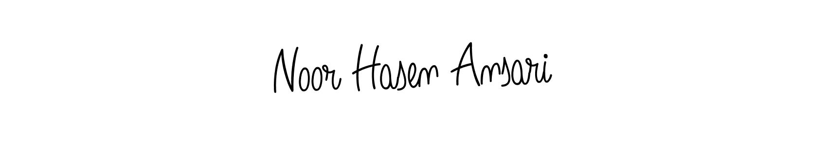 Make a beautiful signature design for name Noor Hasen Ansari. With this signature (Angelique-Rose-font-FFP) style, you can create a handwritten signature for free. Noor Hasen Ansari signature style 5 images and pictures png