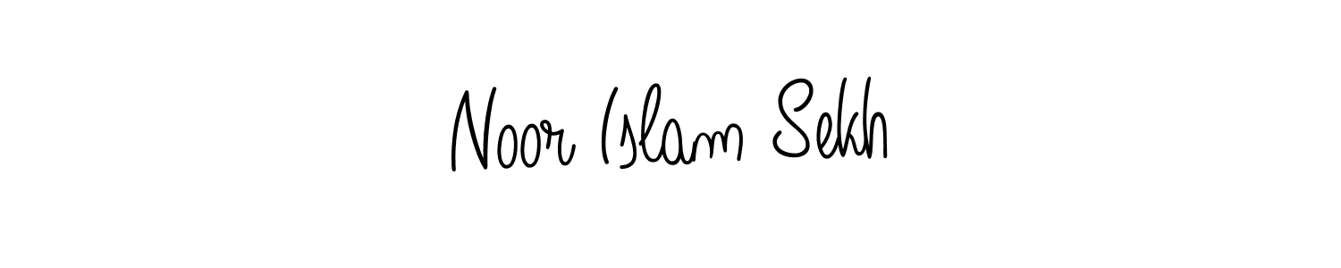 You should practise on your own different ways (Angelique-Rose-font-FFP) to write your name (Noor Islam Sekh) in signature. don't let someone else do it for you. Noor Islam Sekh signature style 5 images and pictures png