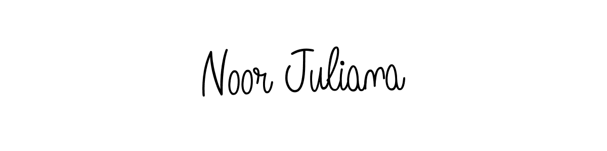 Use a signature maker to create a handwritten signature online. With this signature software, you can design (Angelique-Rose-font-FFP) your own signature for name Noor Juliana. Noor Juliana signature style 5 images and pictures png