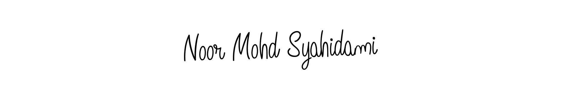 Noor Mohd Syahidami stylish signature style. Best Handwritten Sign (Angelique-Rose-font-FFP) for my name. Handwritten Signature Collection Ideas for my name Noor Mohd Syahidami. Noor Mohd Syahidami signature style 5 images and pictures png