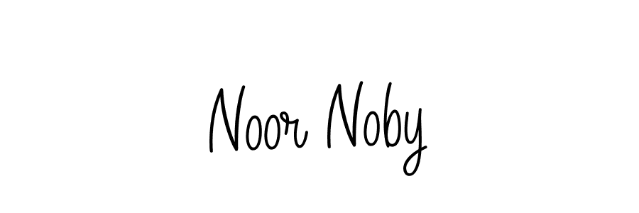 The best way (Angelique-Rose-font-FFP) to make a short signature is to pick only two or three words in your name. The name Noor Noby include a total of six letters. For converting this name. Noor Noby signature style 5 images and pictures png