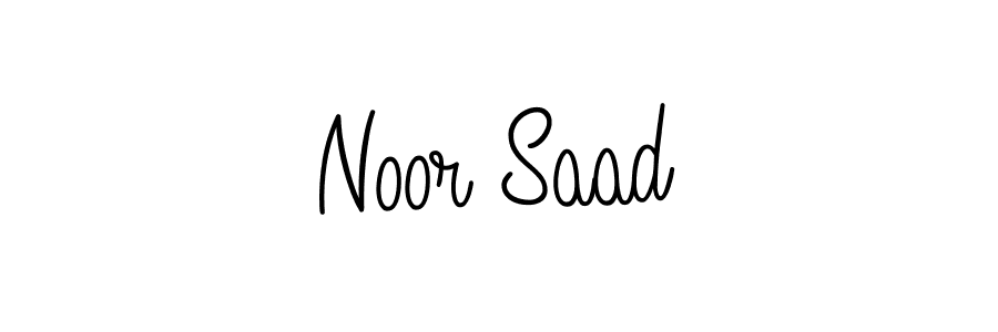 You should practise on your own different ways (Angelique-Rose-font-FFP) to write your name (Noor Saad) in signature. don't let someone else do it for you. Noor Saad signature style 5 images and pictures png