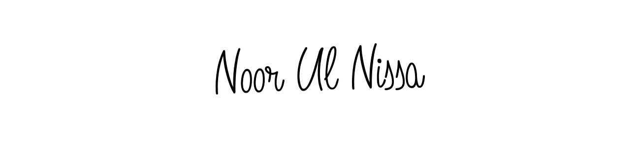 You should practise on your own different ways (Angelique-Rose-font-FFP) to write your name (Noor Ul Nissa) in signature. don't let someone else do it for you. Noor Ul Nissa signature style 5 images and pictures png