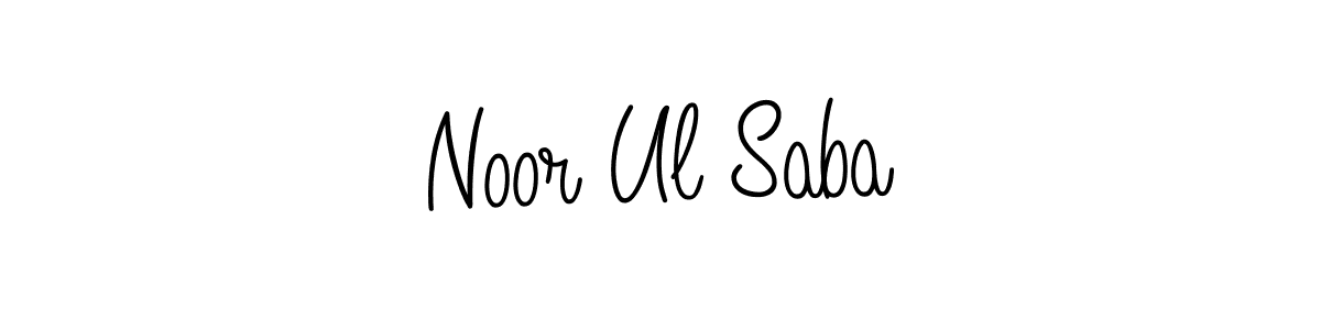 Make a beautiful signature design for name Noor Ul Saba. With this signature (Angelique-Rose-font-FFP) style, you can create a handwritten signature for free. Noor Ul Saba signature style 5 images and pictures png