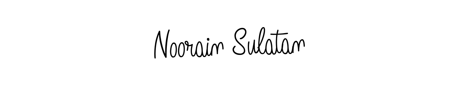 Use a signature maker to create a handwritten signature online. With this signature software, you can design (Angelique-Rose-font-FFP) your own signature for name Noorain Sulatan. Noorain Sulatan signature style 5 images and pictures png