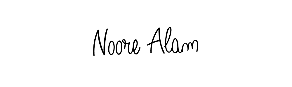 You should practise on your own different ways (Angelique-Rose-font-FFP) to write your name (Noore Alam) in signature. don't let someone else do it for you. Noore Alam signature style 5 images and pictures png