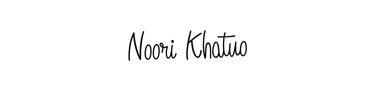 How to make Noori Khatuo name signature. Use Angelique-Rose-font-FFP style for creating short signs online. This is the latest handwritten sign. Noori Khatuo signature style 5 images and pictures png