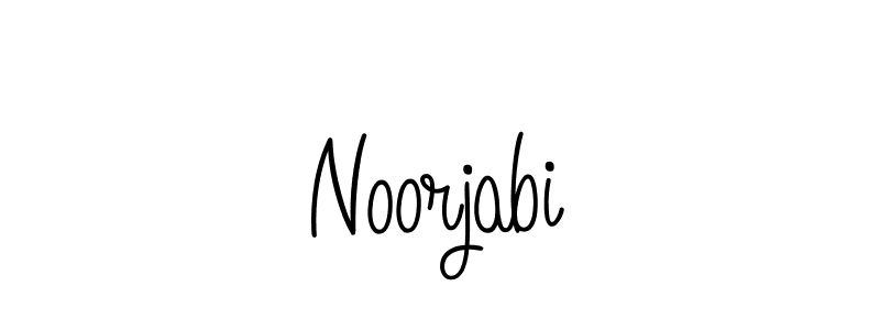 if you are searching for the best signature style for your name Noorjabi. so please give up your signature search. here we have designed multiple signature styles  using Angelique-Rose-font-FFP. Noorjabi signature style 5 images and pictures png