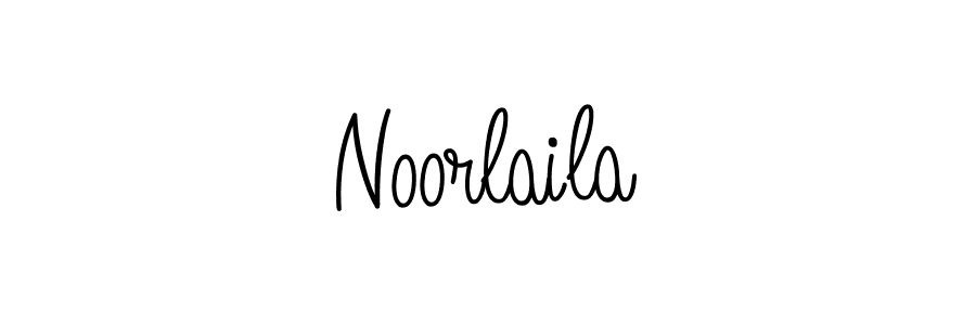 You should practise on your own different ways (Angelique-Rose-font-FFP) to write your name (Noorlaila) in signature. don't let someone else do it for you. Noorlaila signature style 5 images and pictures png