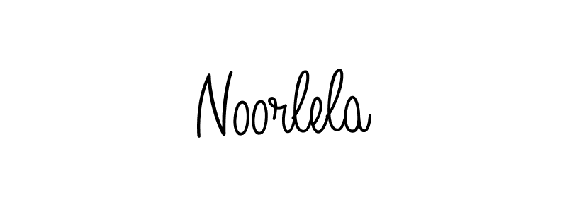 You should practise on your own different ways (Angelique-Rose-font-FFP) to write your name (Noorlela) in signature. don't let someone else do it for you. Noorlela signature style 5 images and pictures png