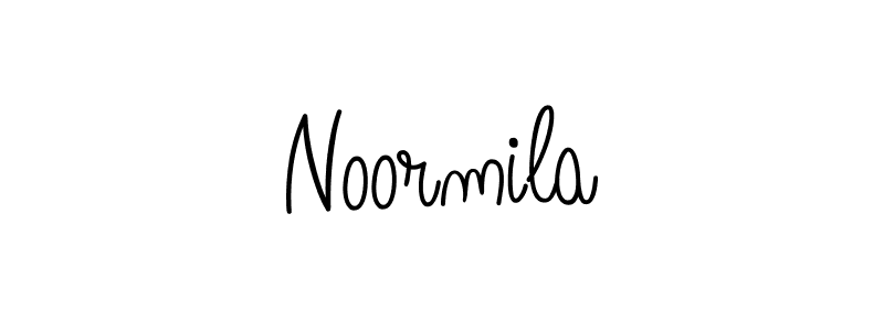 Make a beautiful signature design for name Noormila. With this signature (Angelique-Rose-font-FFP) style, you can create a handwritten signature for free. Noormila signature style 5 images and pictures png
