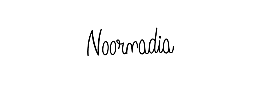 Noornadia stylish signature style. Best Handwritten Sign (Angelique-Rose-font-FFP) for my name. Handwritten Signature Collection Ideas for my name Noornadia. Noornadia signature style 5 images and pictures png