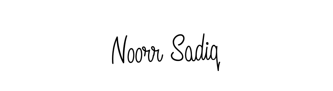 The best way (Angelique-Rose-font-FFP) to make a short signature is to pick only two or three words in your name. The name Noorr Sadiq include a total of six letters. For converting this name. Noorr Sadiq signature style 5 images and pictures png