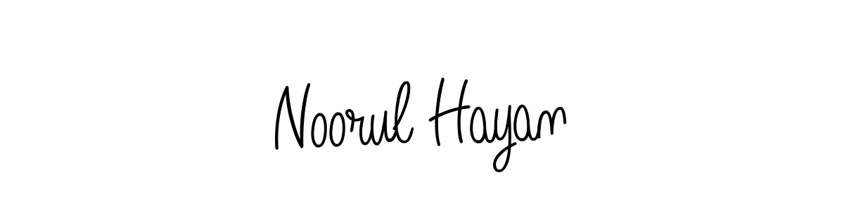 Noorul Hayan stylish signature style. Best Handwritten Sign (Angelique-Rose-font-FFP) for my name. Handwritten Signature Collection Ideas for my name Noorul Hayan. Noorul Hayan signature style 5 images and pictures png