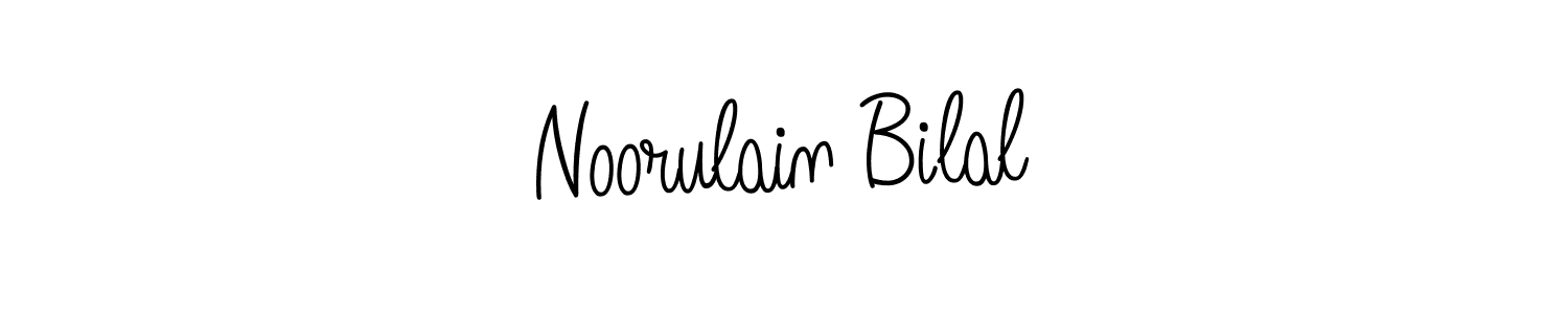 Make a beautiful signature design for name Noorulain Bilal. With this signature (Angelique-Rose-font-FFP) style, you can create a handwritten signature for free. Noorulain Bilal signature style 5 images and pictures png