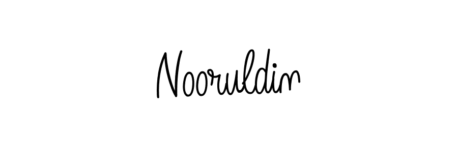 Design your own signature with our free online signature maker. With this signature software, you can create a handwritten (Angelique-Rose-font-FFP) signature for name Nooruldin. Nooruldin signature style 5 images and pictures png