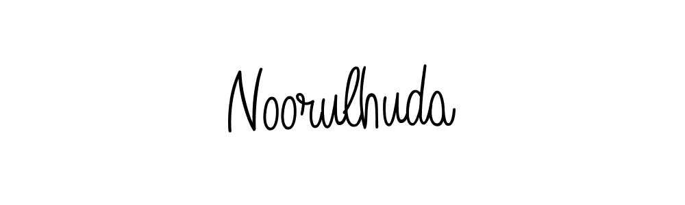 Make a beautiful signature design for name Noorulhuda. With this signature (Angelique-Rose-font-FFP) style, you can create a handwritten signature for free. Noorulhuda signature style 5 images and pictures png