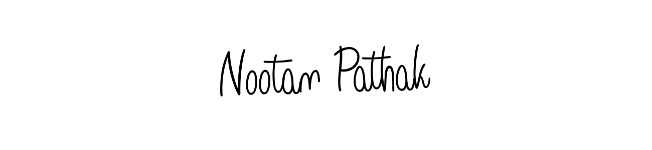Nootan Pathak stylish signature style. Best Handwritten Sign (Angelique-Rose-font-FFP) for my name. Handwritten Signature Collection Ideas for my name Nootan Pathak. Nootan Pathak signature style 5 images and pictures png