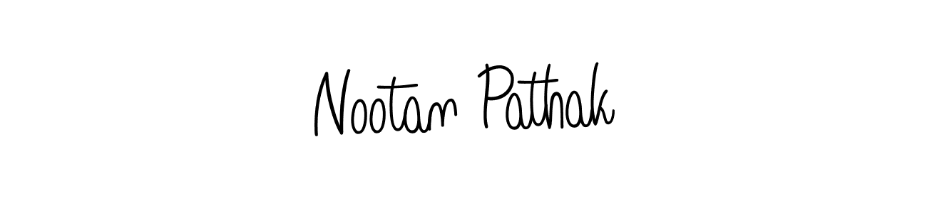 Nootan Pathak stylish signature style. Best Handwritten Sign (Angelique-Rose-font-FFP) for my name. Handwritten Signature Collection Ideas for my name Nootan Pathak. Nootan Pathak signature style 5 images and pictures png