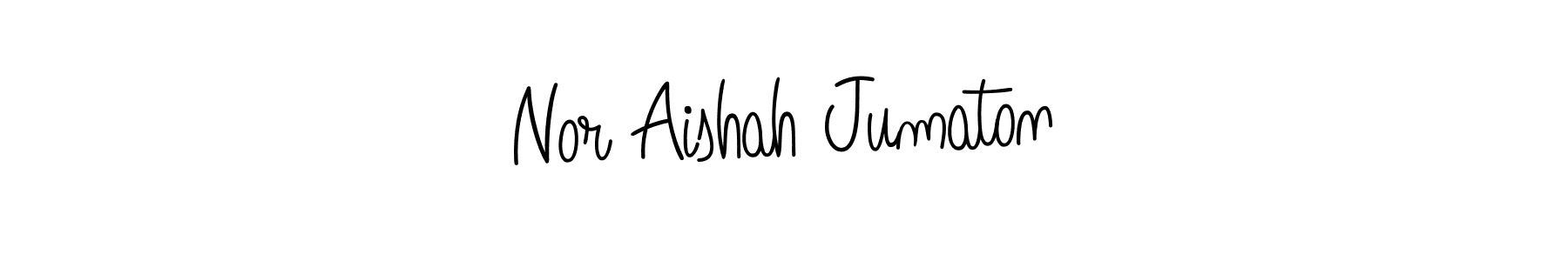 How to Draw Nor Aishah Jumaton signature style? Angelique-Rose-font-FFP is a latest design signature styles for name Nor Aishah Jumaton. Nor Aishah Jumaton signature style 5 images and pictures png
