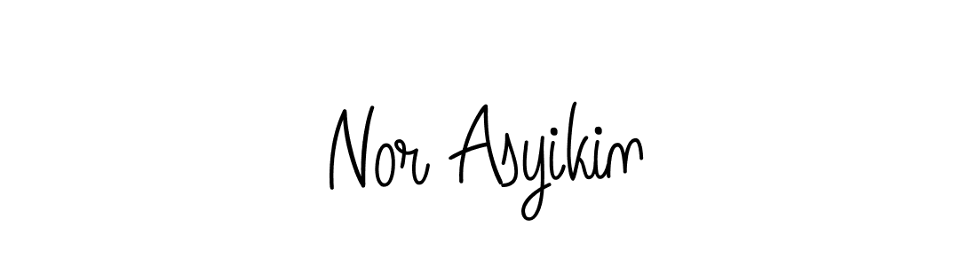 Create a beautiful signature design for name Nor Asyikin. With this signature (Angelique-Rose-font-FFP) fonts, you can make a handwritten signature for free. Nor Asyikin signature style 5 images and pictures png