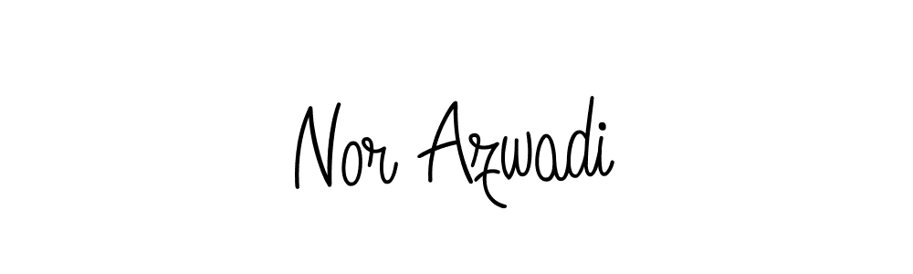 Use a signature maker to create a handwritten signature online. With this signature software, you can design (Angelique-Rose-font-FFP) your own signature for name Nor Azwadi. Nor Azwadi signature style 5 images and pictures png