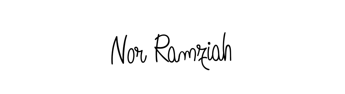Nor Ramziah stylish signature style. Best Handwritten Sign (Angelique-Rose-font-FFP) for my name. Handwritten Signature Collection Ideas for my name Nor Ramziah. Nor Ramziah signature style 5 images and pictures png
