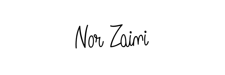 How to make Nor Zaini signature? Angelique-Rose-font-FFP is a professional autograph style. Create handwritten signature for Nor Zaini name. Nor Zaini signature style 5 images and pictures png