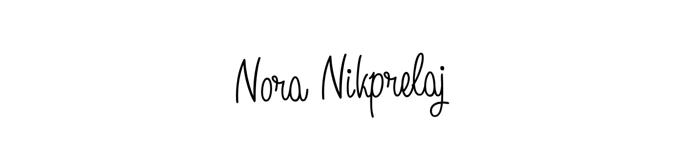 Design your own signature with our free online signature maker. With this signature software, you can create a handwritten (Angelique-Rose-font-FFP) signature for name Nora Nikprelaj. Nora Nikprelaj signature style 5 images and pictures png