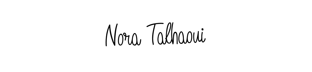 Use a signature maker to create a handwritten signature online. With this signature software, you can design (Angelique-Rose-font-FFP) your own signature for name Nora Talhaoui. Nora Talhaoui signature style 5 images and pictures png