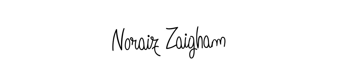 The best way (Angelique-Rose-font-FFP) to make a short signature is to pick only two or three words in your name. The name Noraiz Zaigham include a total of six letters. For converting this name. Noraiz Zaigham signature style 5 images and pictures png