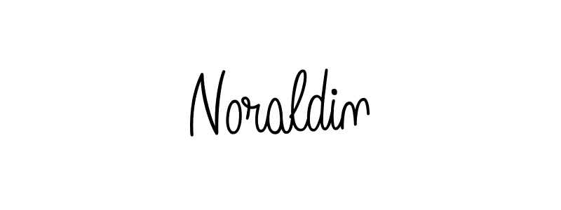 Make a beautiful signature design for name Noraldin. With this signature (Angelique-Rose-font-FFP) style, you can create a handwritten signature for free. Noraldin signature style 5 images and pictures png