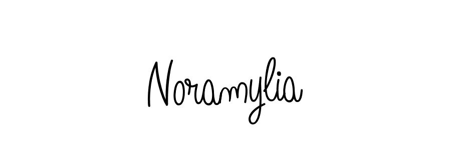 Design your own signature with our free online signature maker. With this signature software, you can create a handwritten (Angelique-Rose-font-FFP) signature for name Noramylia. Noramylia signature style 5 images and pictures png