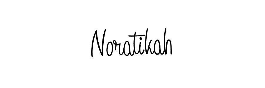 Design your own signature with our free online signature maker. With this signature software, you can create a handwritten (Angelique-Rose-font-FFP) signature for name Noratikah. Noratikah signature style 5 images and pictures png