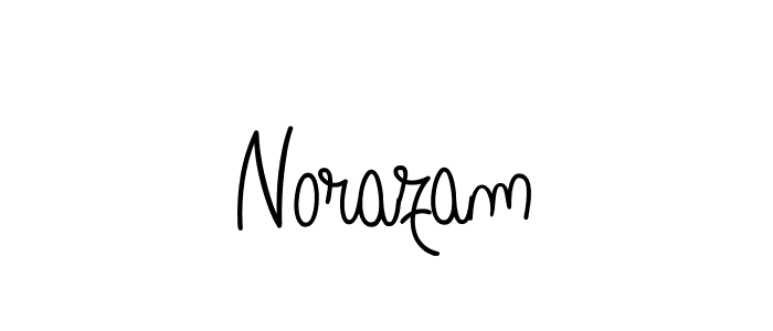 Norazam stylish signature style. Best Handwritten Sign (Angelique-Rose-font-FFP) for my name. Handwritten Signature Collection Ideas for my name Norazam. Norazam signature style 5 images and pictures png