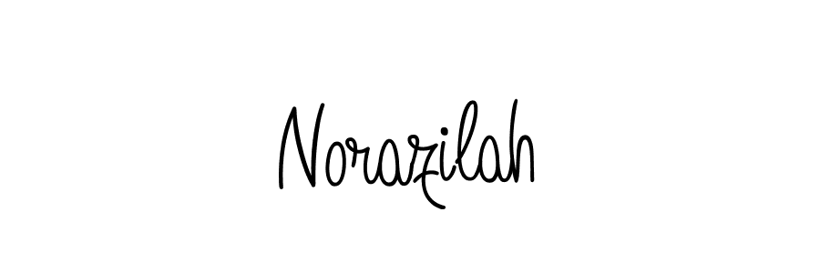 Create a beautiful signature design for name Norazilah. With this signature (Angelique-Rose-font-FFP) fonts, you can make a handwritten signature for free. Norazilah signature style 5 images and pictures png
