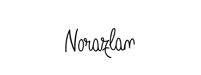 How to make Norazlan name signature. Use Angelique-Rose-font-FFP style for creating short signs online. This is the latest handwritten sign. Norazlan signature style 5 images and pictures png